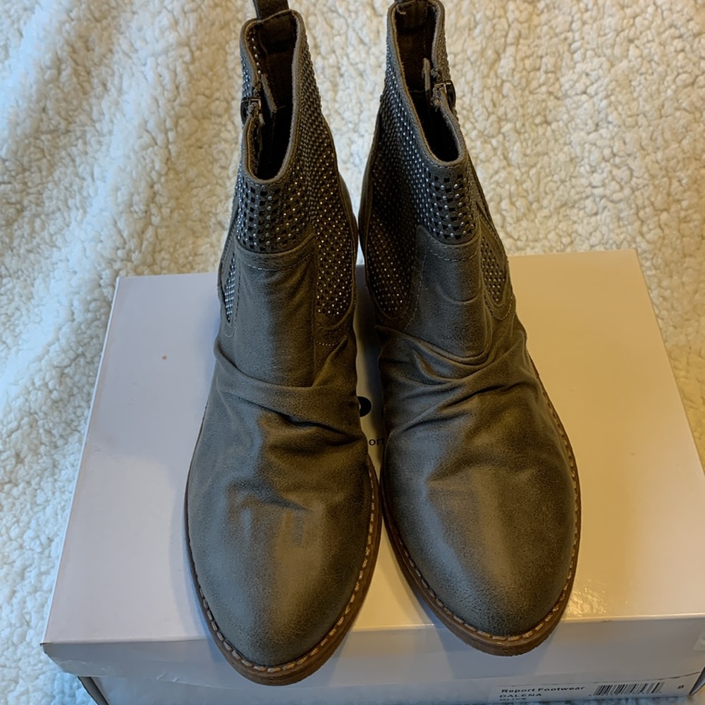 NIB Report Olive Color Booties. - Picture 2 of 5